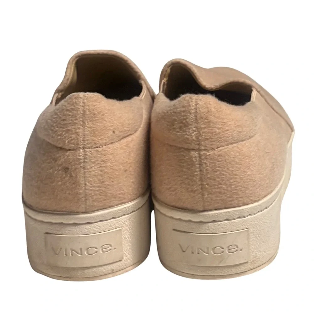 Vince Warren Platform Sneakers Womens 9 Blush Pink‎ Felt Slip On Shoes